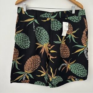 Guilty Parties
BLack Zipped Pineapple Printed Viscose Shorts